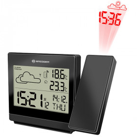 Метеостанция - часы с проекцией на стену Bresser TemeoTrend P black (Германия)